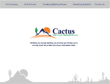 Tablet Screenshot of cactusmountainproperties.com